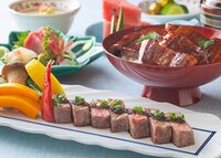 【夏季限定】 黑毛和牛厚切牛排和鰻魚飯“黑鐵”